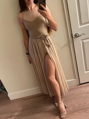 Golden romper dress with sparkles S